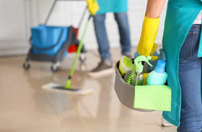 Professional cleaning team
